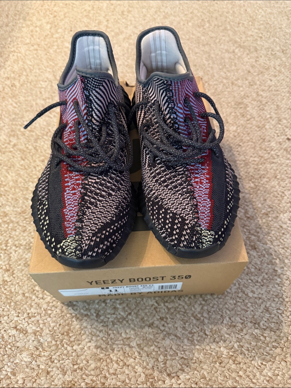 adidas Yeezy Boost 350 V2 - Black with Red Accent